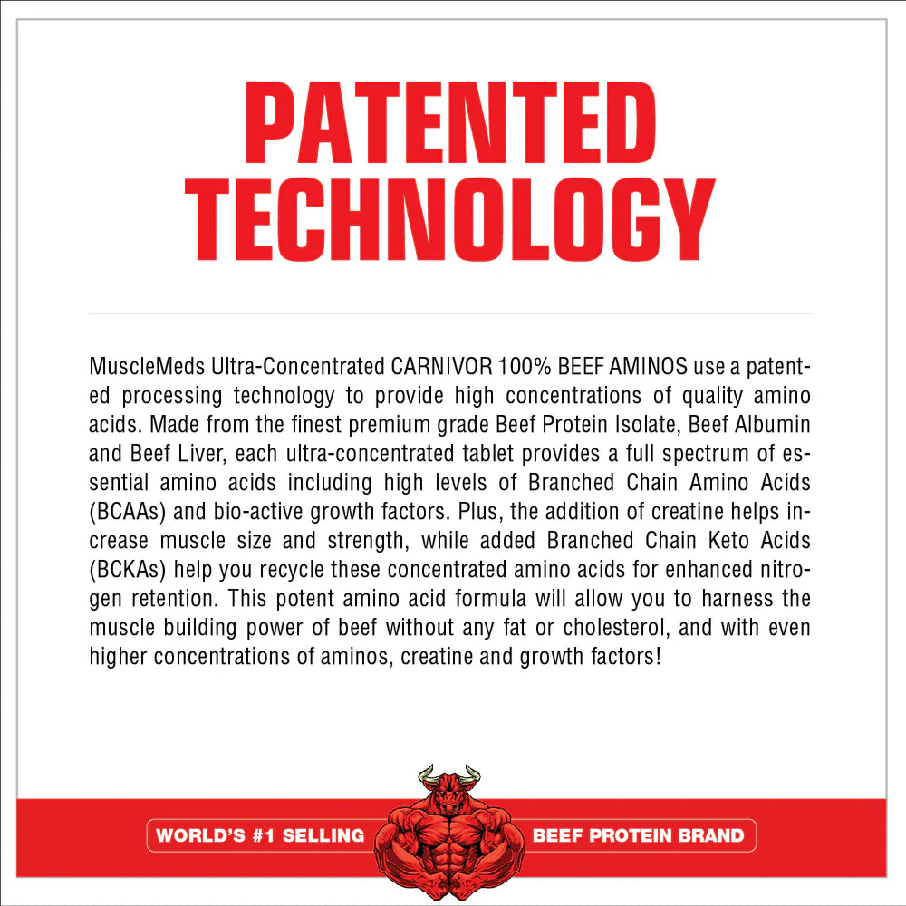 MuscleMeds Carnivor Beef Amino (300 Tablets)