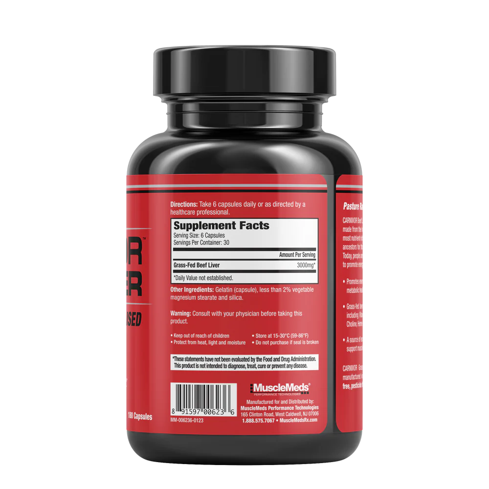 MuscleMeds Beef Liver (180 Caps)