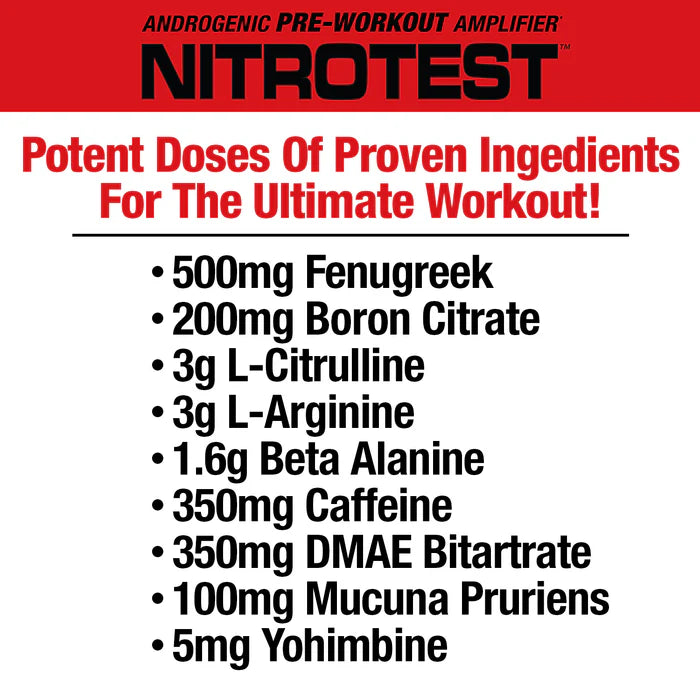 MuscleMeds Nitrotest Test Boosting Pre Workout