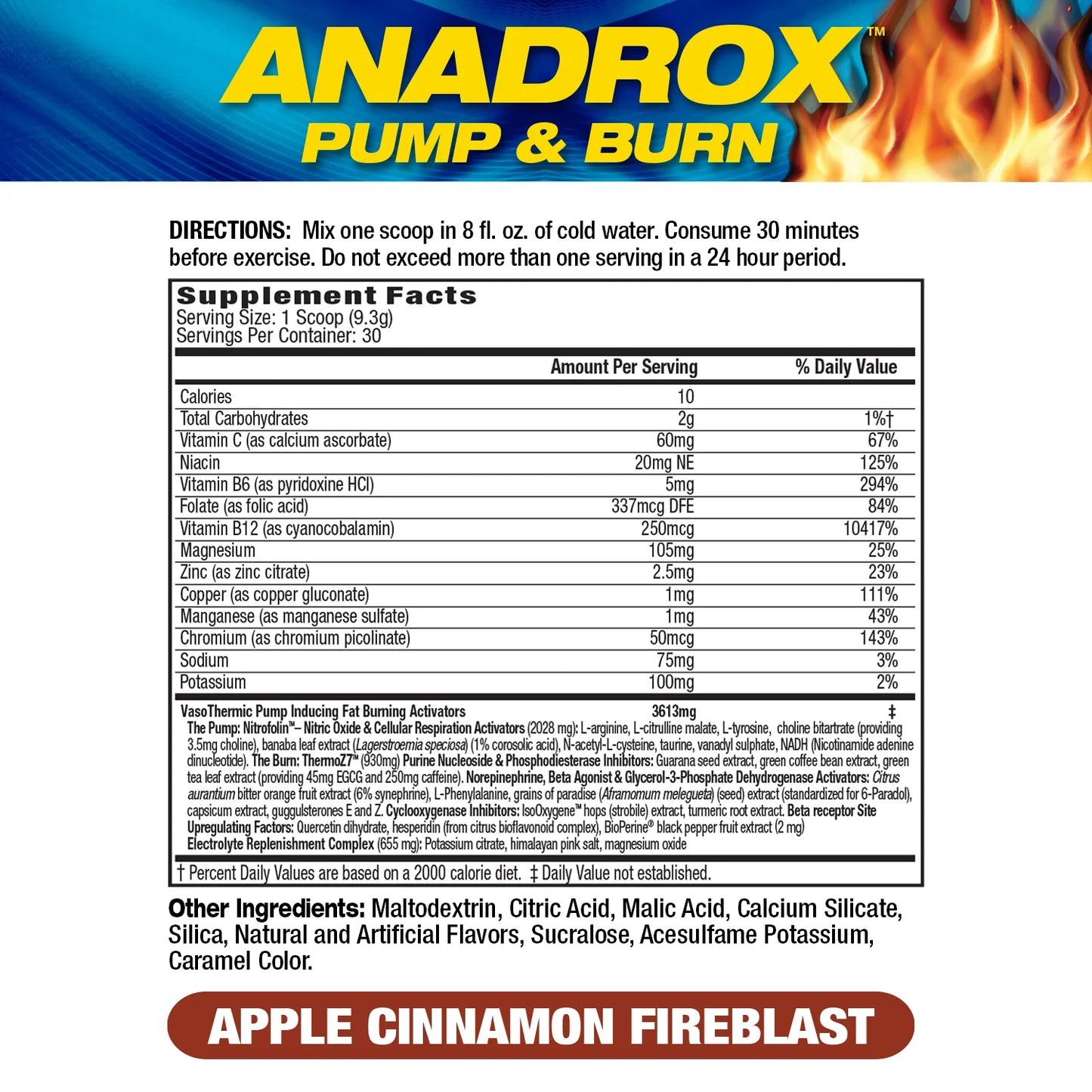 MHP Anadrox Pump & Burn 2-In-1 Pre Workout