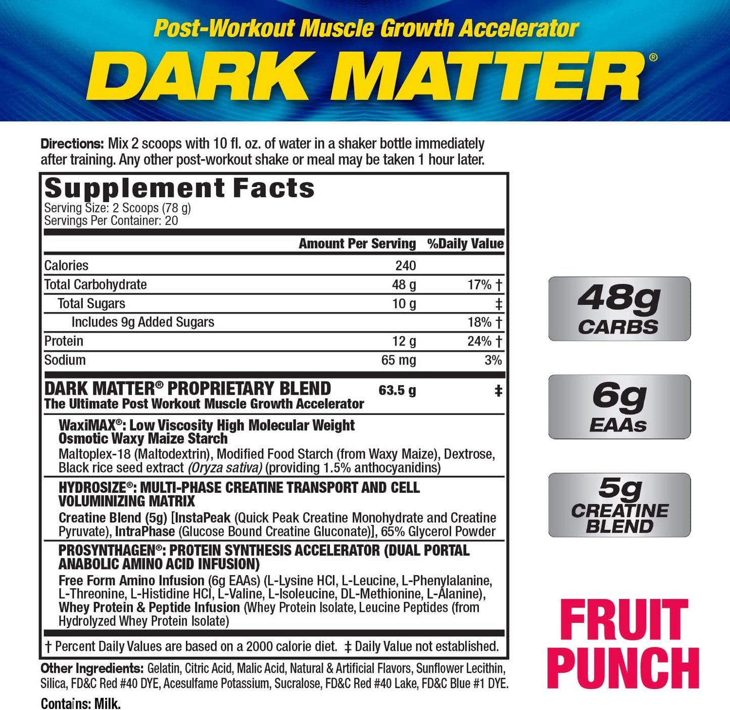 MHP DARK MATTER Post Workout