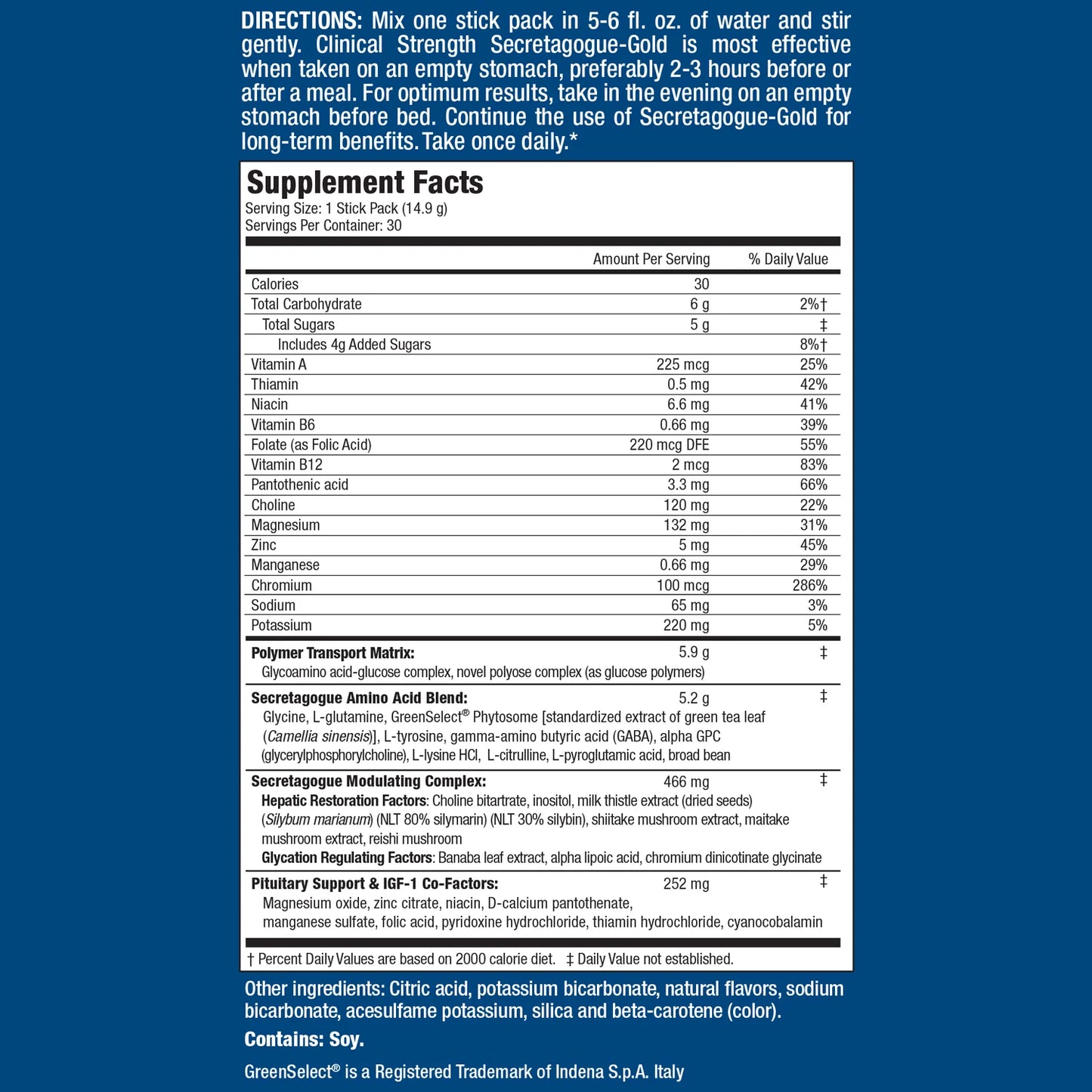 MHP Secretagogue Gold Clinical Strengh (30 Packs, Orange)